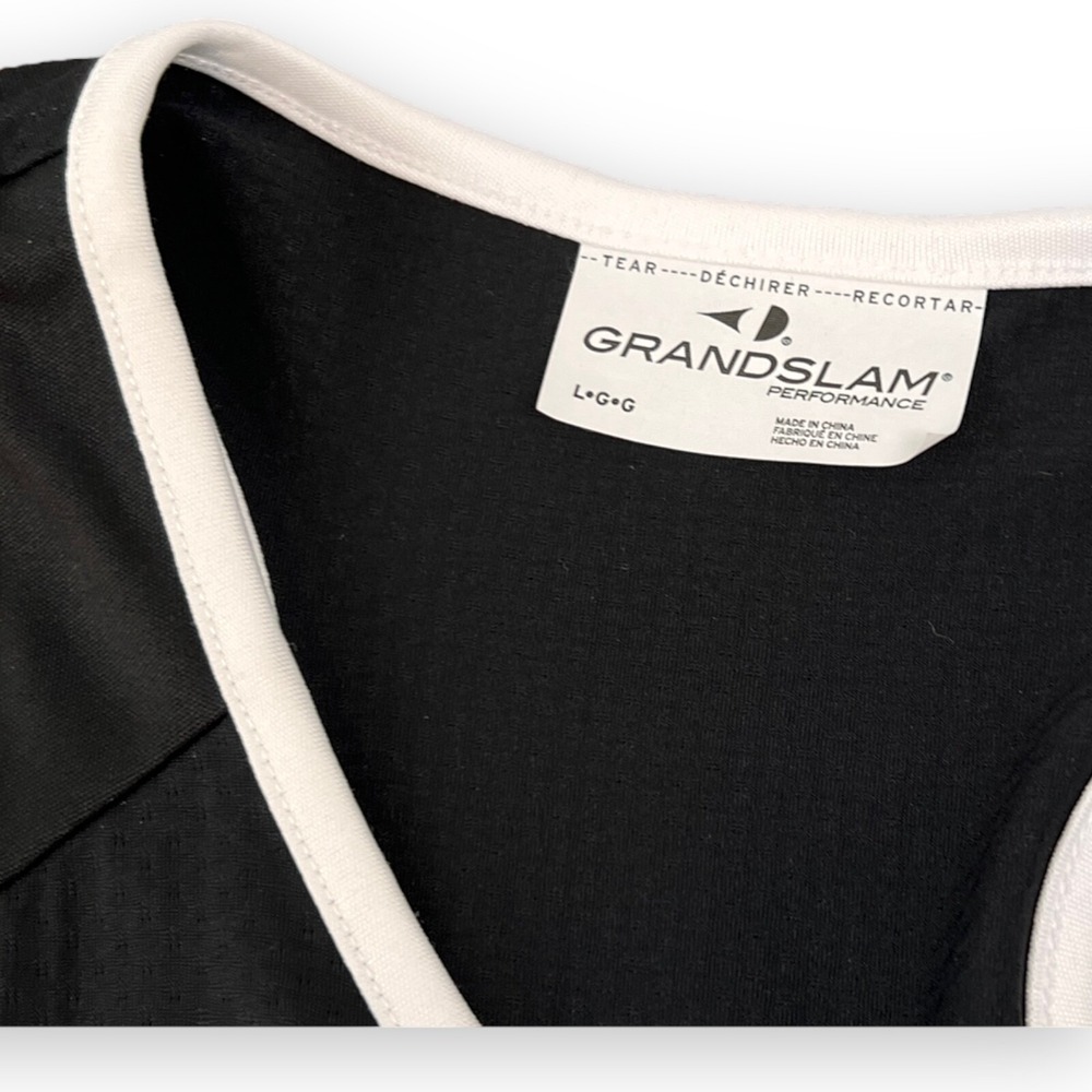 Grand Slam Womens Pickleball Tennis White‎ Black Sleeveless Dress Large SPF 50 - Picture 5 of 6